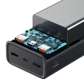 USAMS Powerbank PB68 30000mAh 65W QC3.0+PD Fast Charge + kabel USB-C/USB-C 100W czarny/black ATXLOGTC01 (US-CD185)