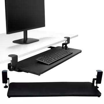 Uchwyt na mysz i klawiaturę pod biurko Alogy Desk Mount stojak podstawka Czarny