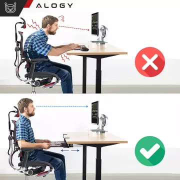 Uchwyt na mysz i klawiaturę pod biurko Alogy Desk Mount stojak podstawka Czarny