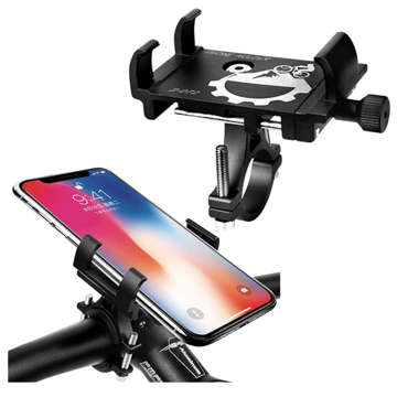 Uchwyt rowerowy Extreme Bike Alu na kierownicę do telefonu na rower motor hulajnogę czarny