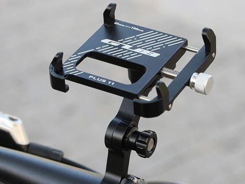Uchwyt rowerowy motocyklowy GUB Plus 11 na telefon GPS aluminiowy Czarny