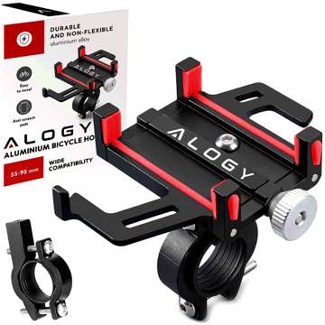 Uchwyt rowerowy na kierownicę Alogy Bike Phone Holder do telefonu 55-95mm na rower motor hulajnogę Czarny