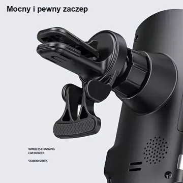 Uchwyt samochodowy do telefonu indukcyjny USAMS US-CD133 10W Automatic do kratki went. Starod CD133ZJ01 czarny/black 