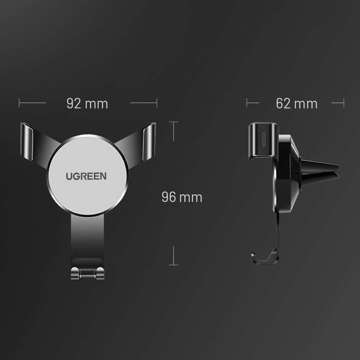 Uchwyt samochodowy grawitacyjny Holder do auta UGREEN do telefonu do kratki Czarny