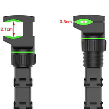 Uchwyt samochodowy regulowany Alogy na telefon 6.9 do auta na lusterko wsteczne czarno-zielony