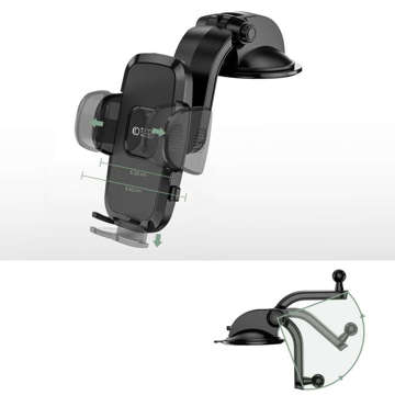 Uchwyt samochodowy uniwersalny Dashboard Car Mount V3 na telefon na deskę/ szybę Black