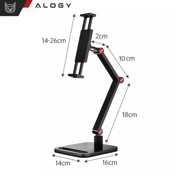 Uchwyt stojak na tablet Alogy 360 Desk Holder do Tabletu Telefonu Monitora Czarny