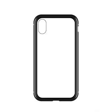 Wozinsky Full Magnetic Case magnetyczne etui 360 pokrowiec na przód i tył z wbudowanym szkłem iPhone 12 Pro Max czarno-przezroczysty