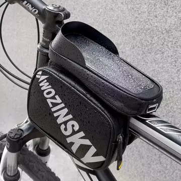 Wozinsky torba rowerowa na ramę z etui na telefon 1,5 l czarny (WBB21BK)