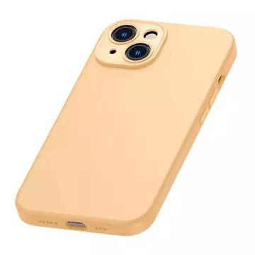 Zestaw Etui Baseus Liquid Silica Gel do iPhone 14 Plus (żółte) + szkło hartowane + zestaw czyszczący