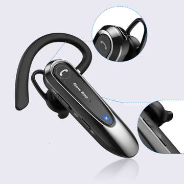 Zestaw słuchawkowy słuchawka New Bee B45 Bluetooth 5.0 bezprzewodowa do rozmów dla kierowcy BT do 15m czarny