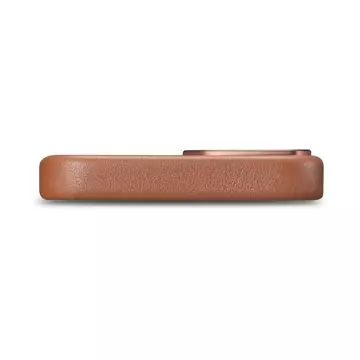 iCarer Case Leather pokrowiec etui z naturalnej skóry do iPhone 14 Plus brązowy (kompatybilne z MagSafe)